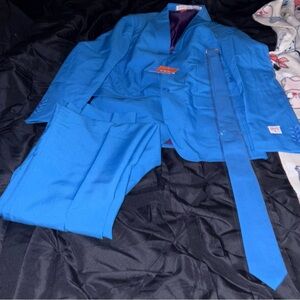 Blue Steel Oppo Suits Vibrant Blue Men's Suit Set